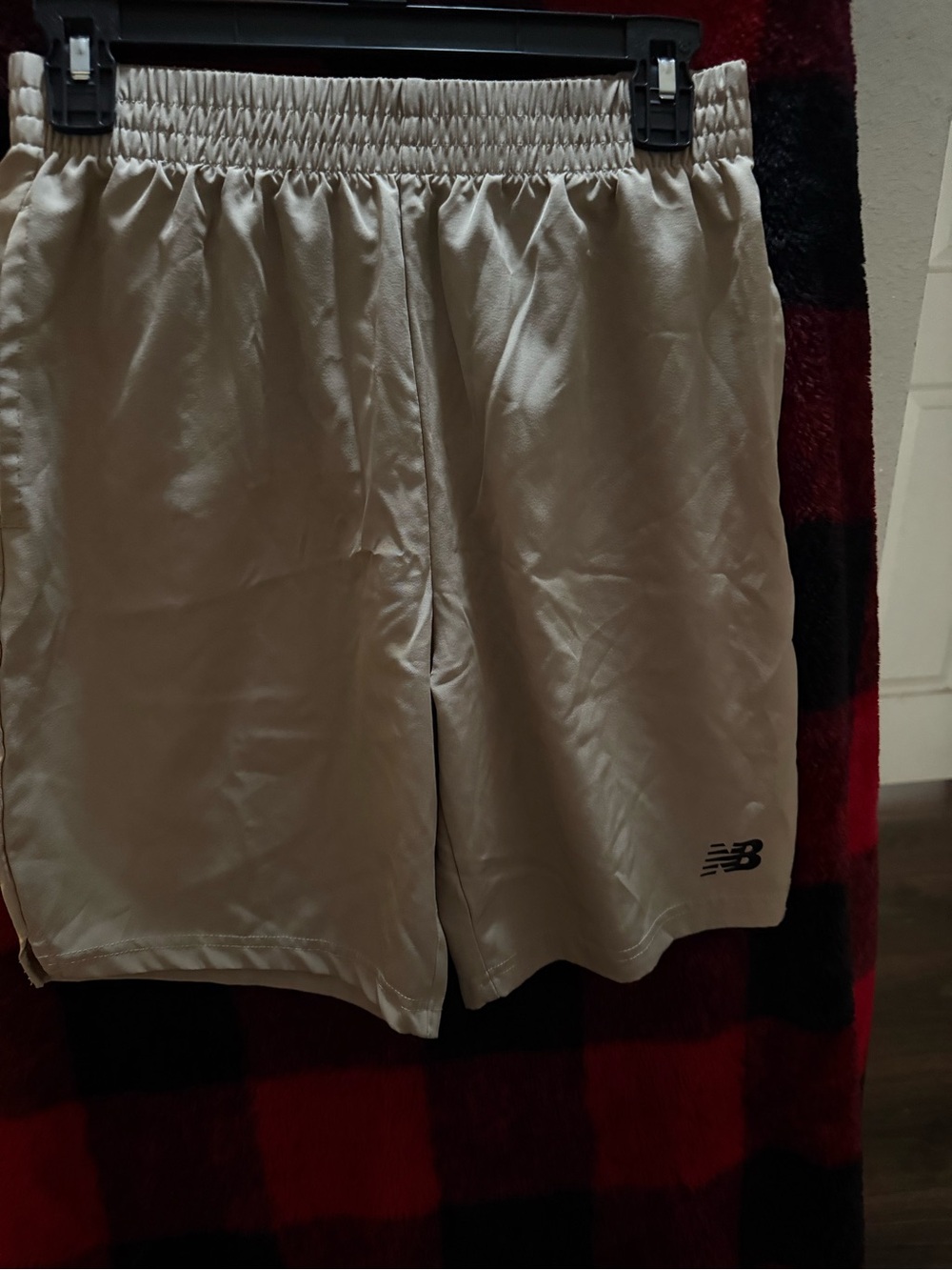 New Balance Men's Cream Performance Athletic Shorts